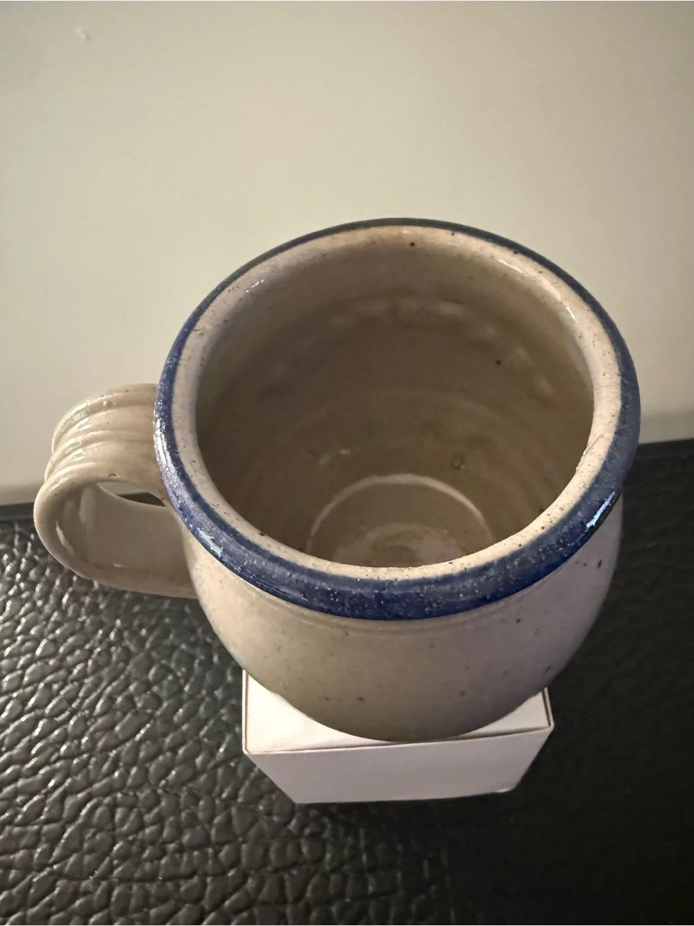Blue & Cream Stoneware Mug -